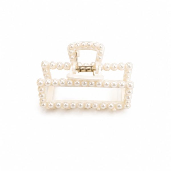 VCMRP1006-1 Vincha de cabello mediana rectangular de perlas