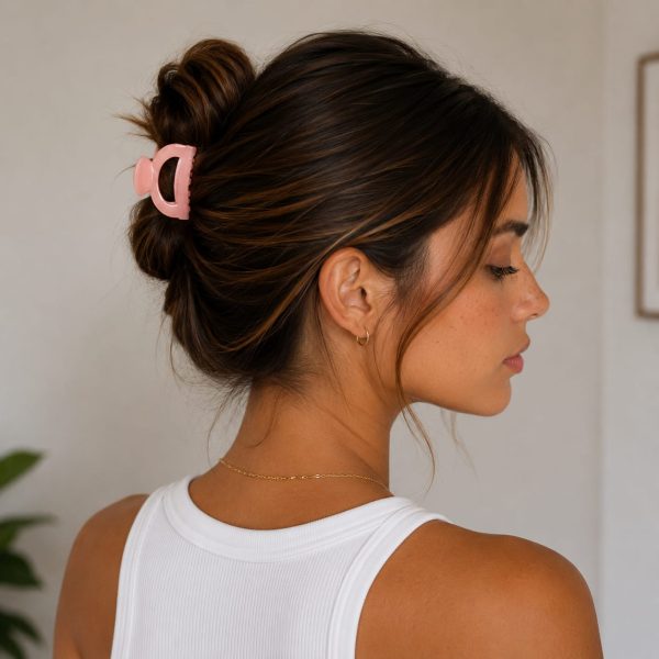 Vincha mediana de cabello rectangular curvo (verde oliva,rosa,café,gris,amarillo)