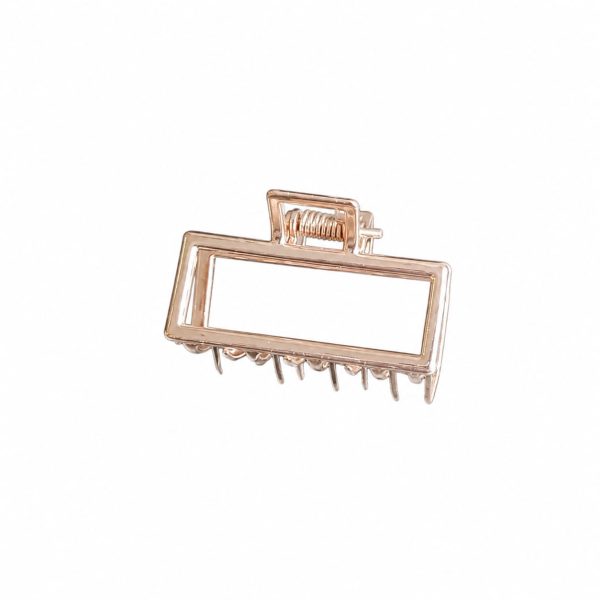VMMR1007-1 Vincha metálica mediana rectangular (oro rosa)