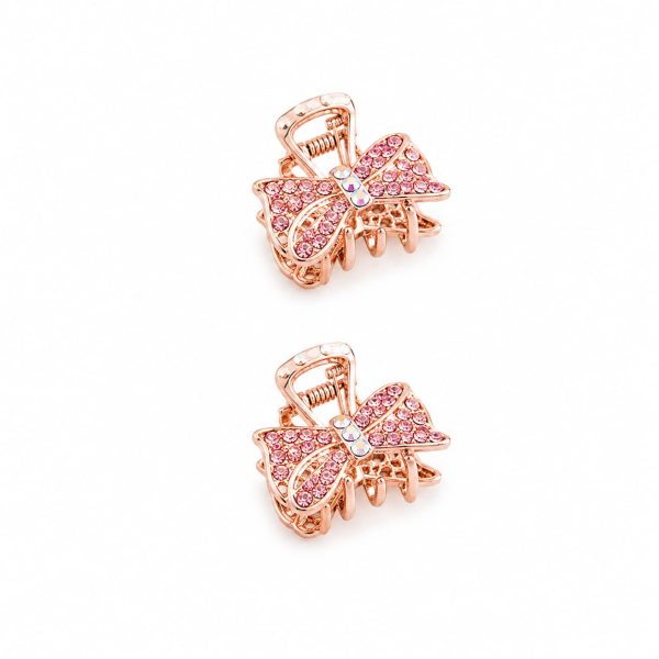 VMPLB1010-4 Vincha metálica pequeña en forma de lazo con brillos (rosa,blanco,lila,azul)