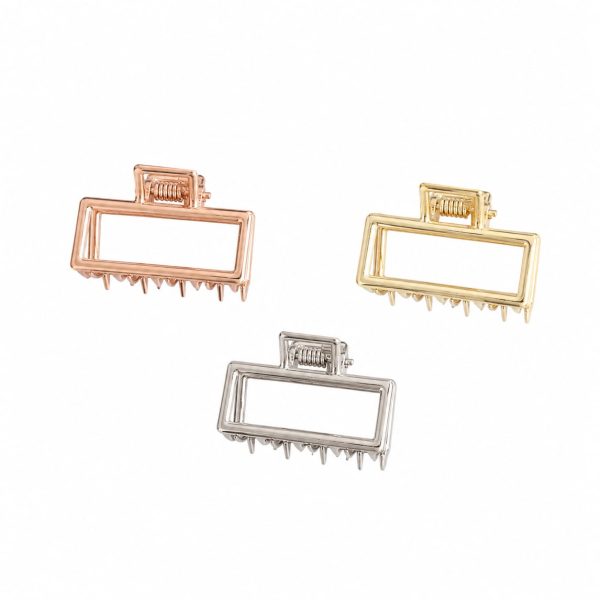 VMPR1006-1 Vincha metalica pequeña rectangular (dorado,plateado,oro rosa)