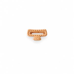 Vincha mediana rectangular texturizada color naranja