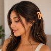 Vincha mediana rectangular texturizada color naranja