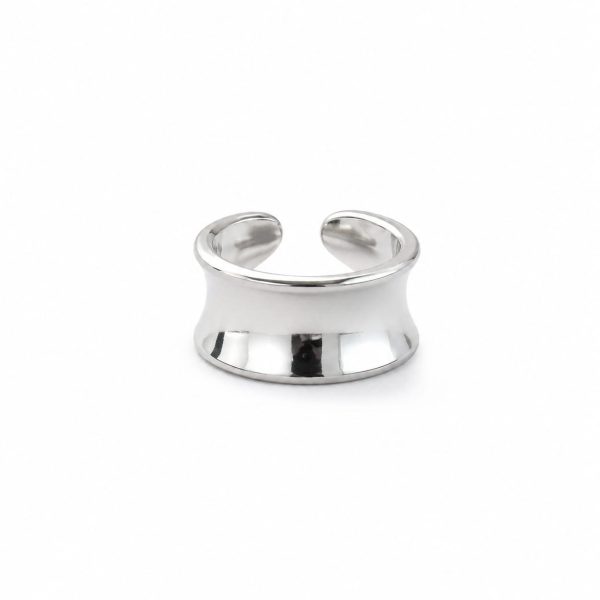 Anillo liso plateado