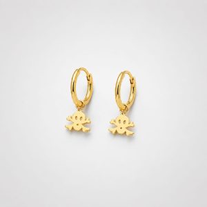 Argolla huggie dije calavera dorado