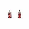 ARHCTR10010-1 Argolla huggie con circonias (transparente,rojo)