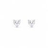 ARPCCBP1002-2 Aretes pequeños corazon cristal brillante plateado