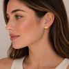 Aretes pequeños conejo dorado