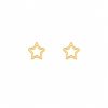 Aretes pequeños estrella dorada