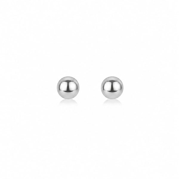 ARPEP1001-1 Aretes pequeños diseño esfera plateado