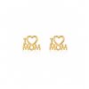 Aretes pequeños letras I MOM dorado