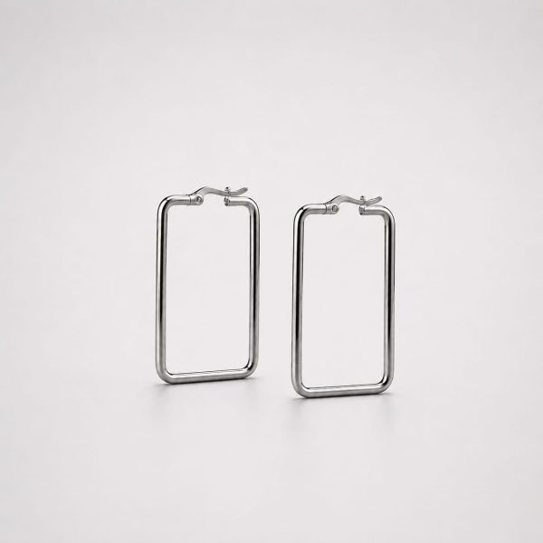 ARRP1004-1 Argolla rectangular plateada