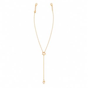 Cadena ajustable dije estrella y diamante