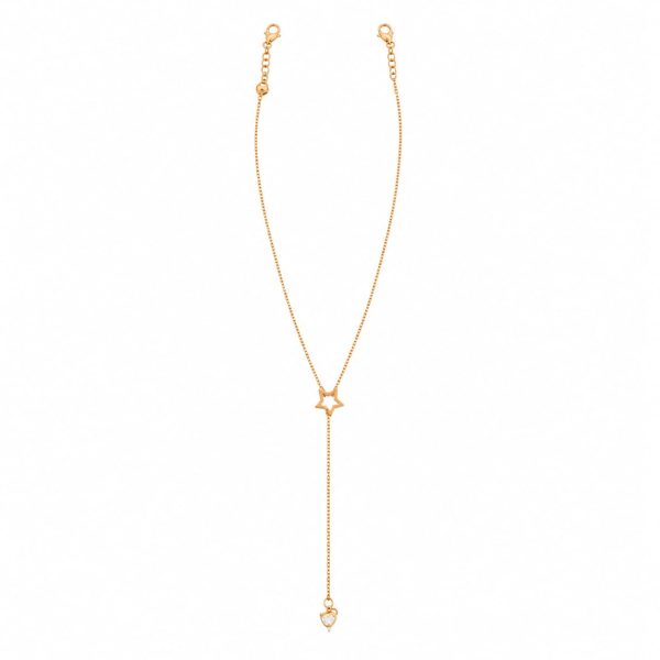 Cadena ajustable dije estrella y diamante