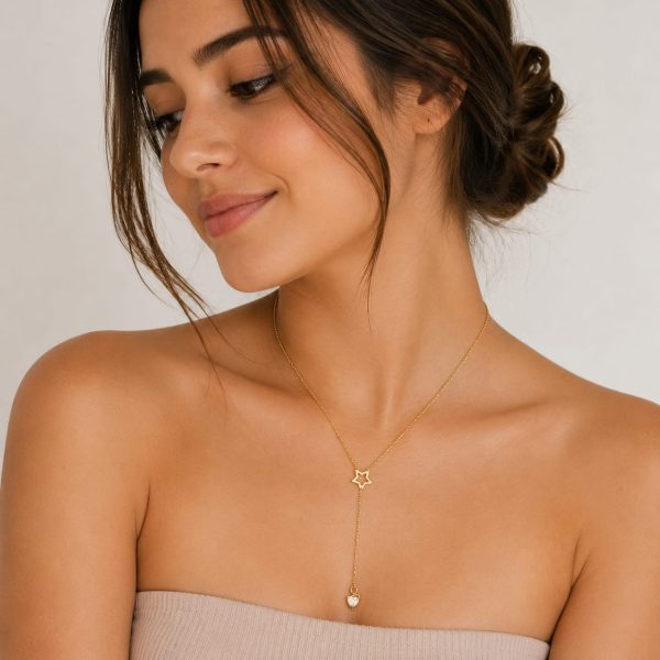 Cadena ajustable dije estrella y diamante