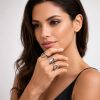 Juego de anillos formas organicas,curvas,geometrico plateado (3)