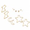 Juego aretes varios diseños dorado