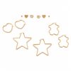 Juego aretes varios diseños dorado